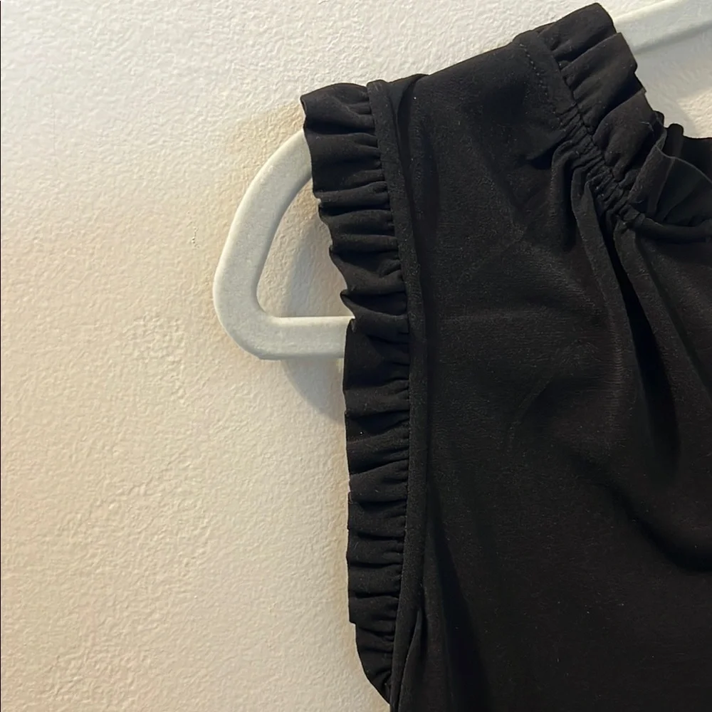 MICHAEL Michael Kors Black Shift Dress with Ruffle Details - Picture 4 of 6